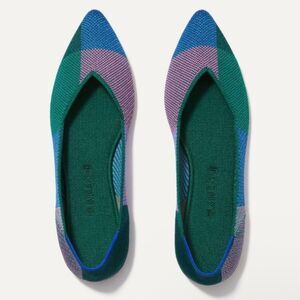 Rothys The Point Sugared Berry Limited Edition Flat Comfort Shoes Green Purple 7